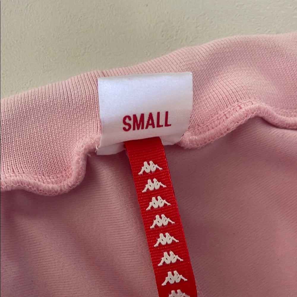 Kappa Small size Pink Track Pants with Logo Stripes