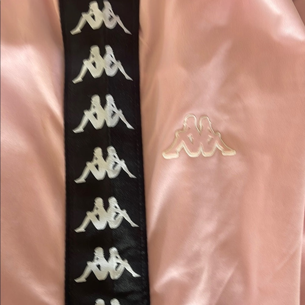 Kappa Small size Pink Track Pants with Logo Stripes