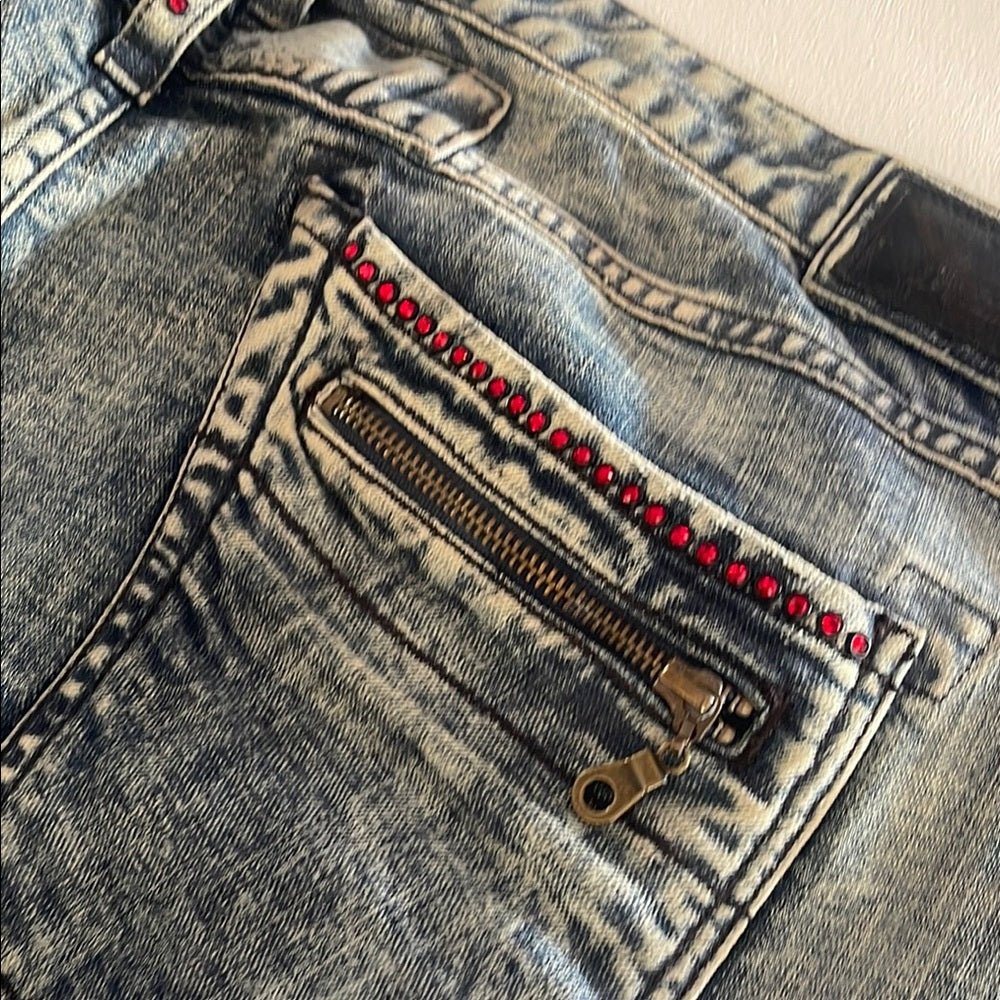 Robin's Jean Racer size 44 Blue Quilted Jeans