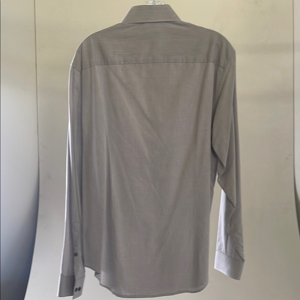 Calvin Klein Men's Gray Slim Dress Shirt
