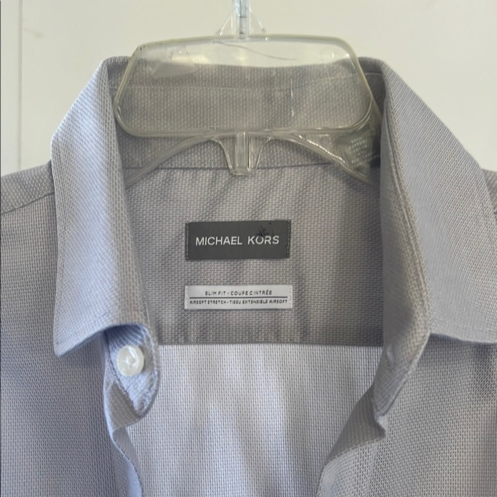 Michael Kors Slim Fit Gray Men's Shirt 34/35 16