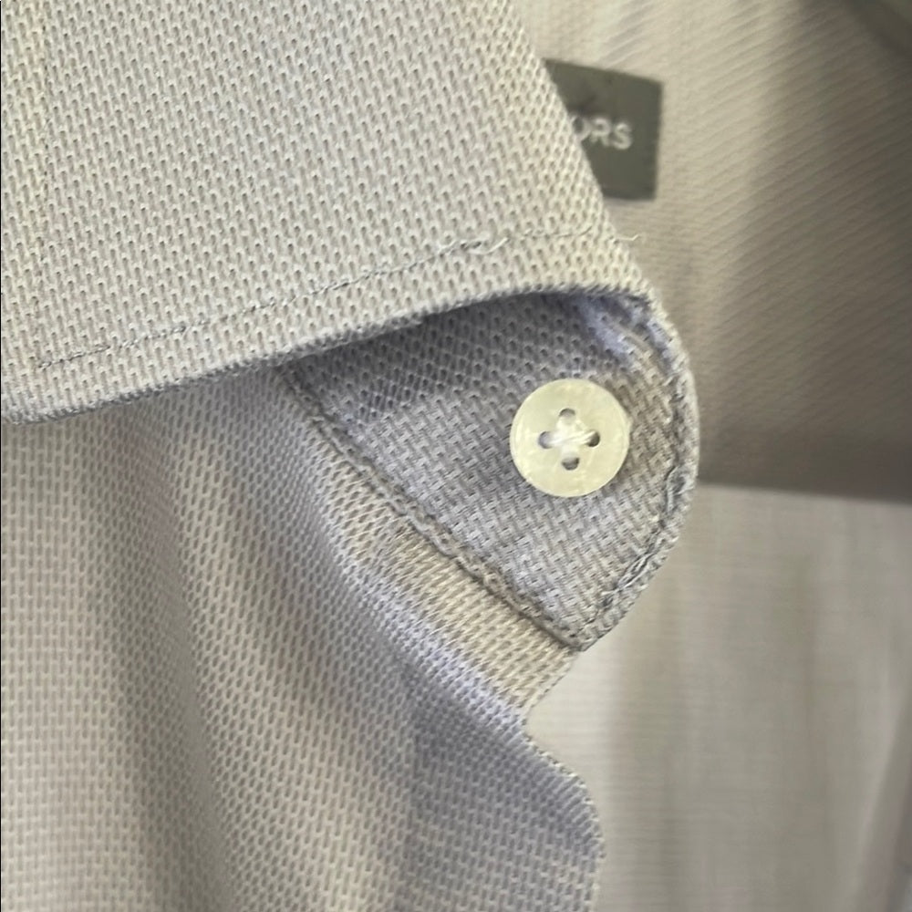 Michael Kors Slim Fit Gray Men's Shirt 34/35 16