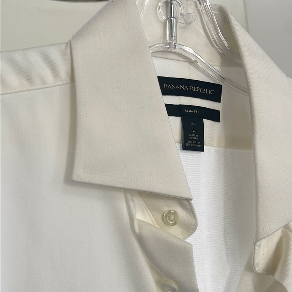 Banana Republic Large Slim Fit Men's White dress shirt