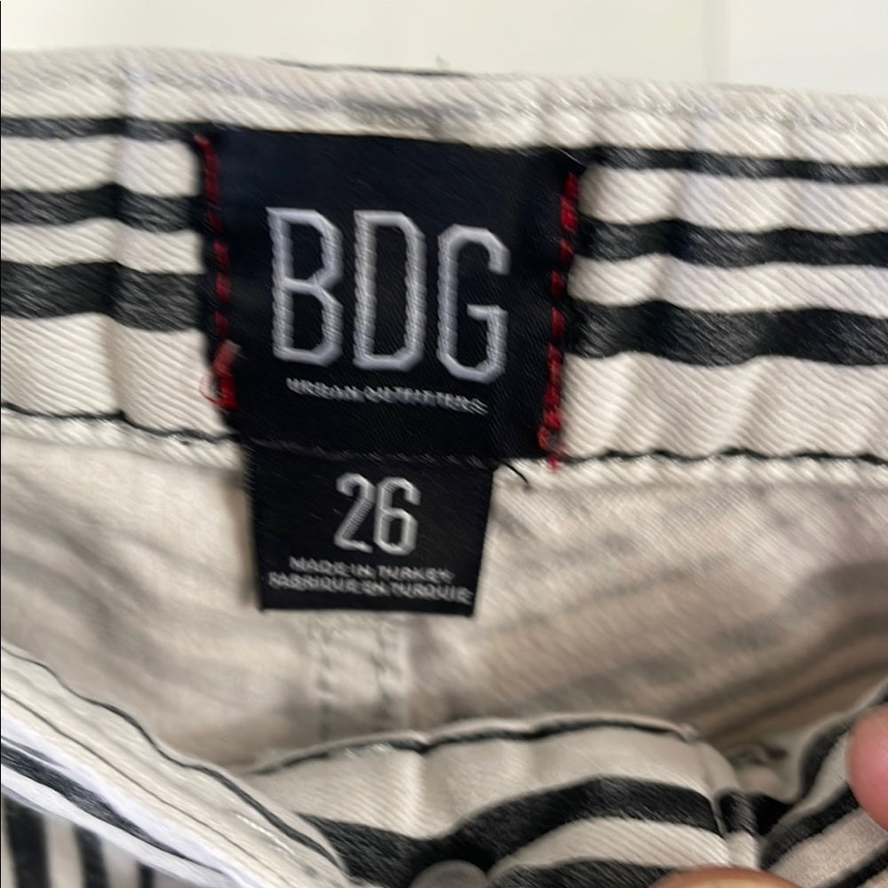 BDG Black and White Striped Pants size 26