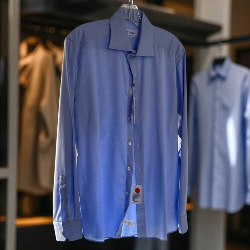 ETON Men's Blue Shirt NWT - 42 15 1/2 - Ret. $250