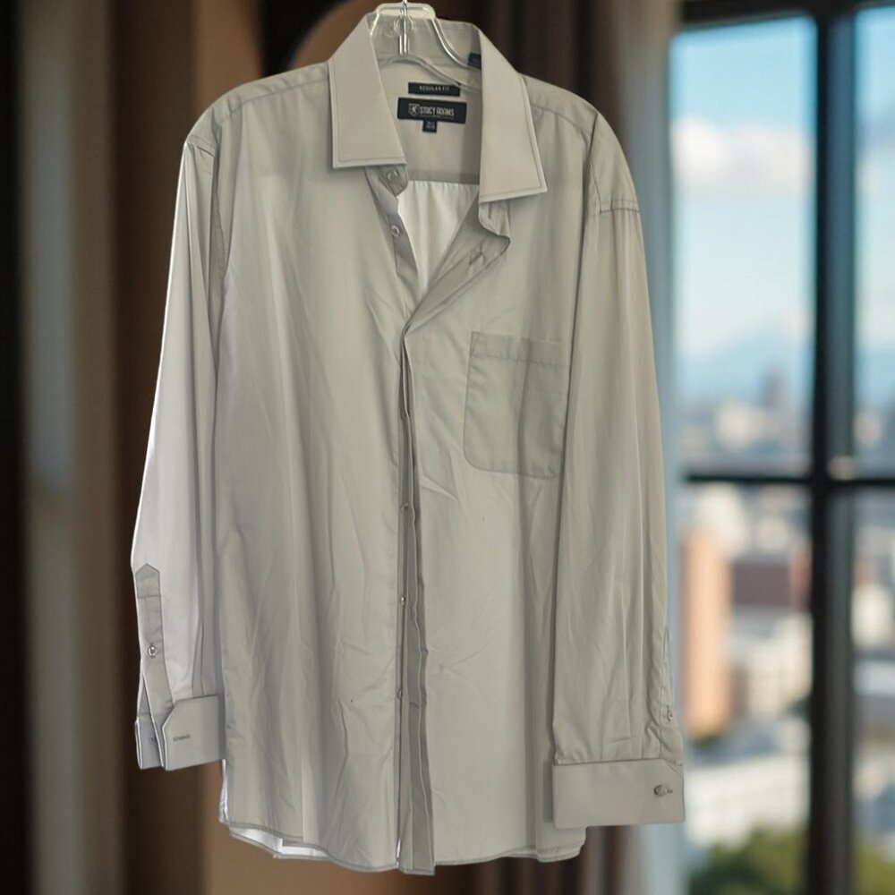 Stacy Adams Men's Gray Shirt 34/35 16 1/2
