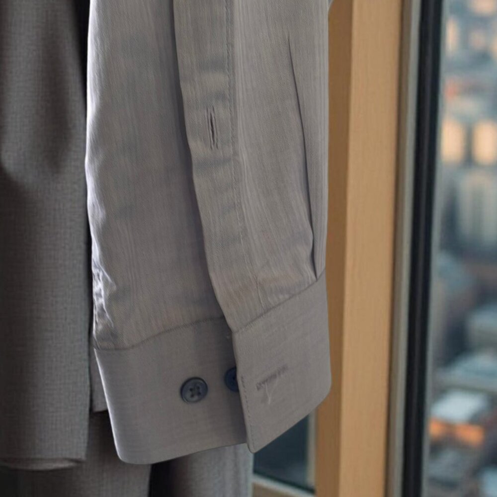 Calvin Klein Men's Gray Slim Dress Shirt