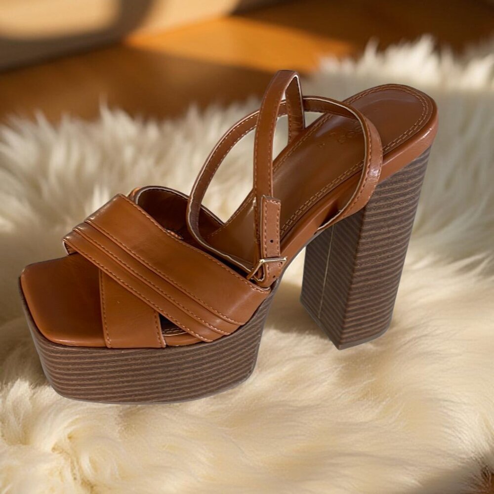 Asos Women's Tan Platform Heels