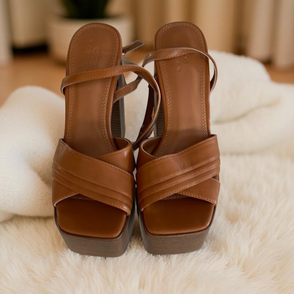 Asos Women's Tan Platform Heels