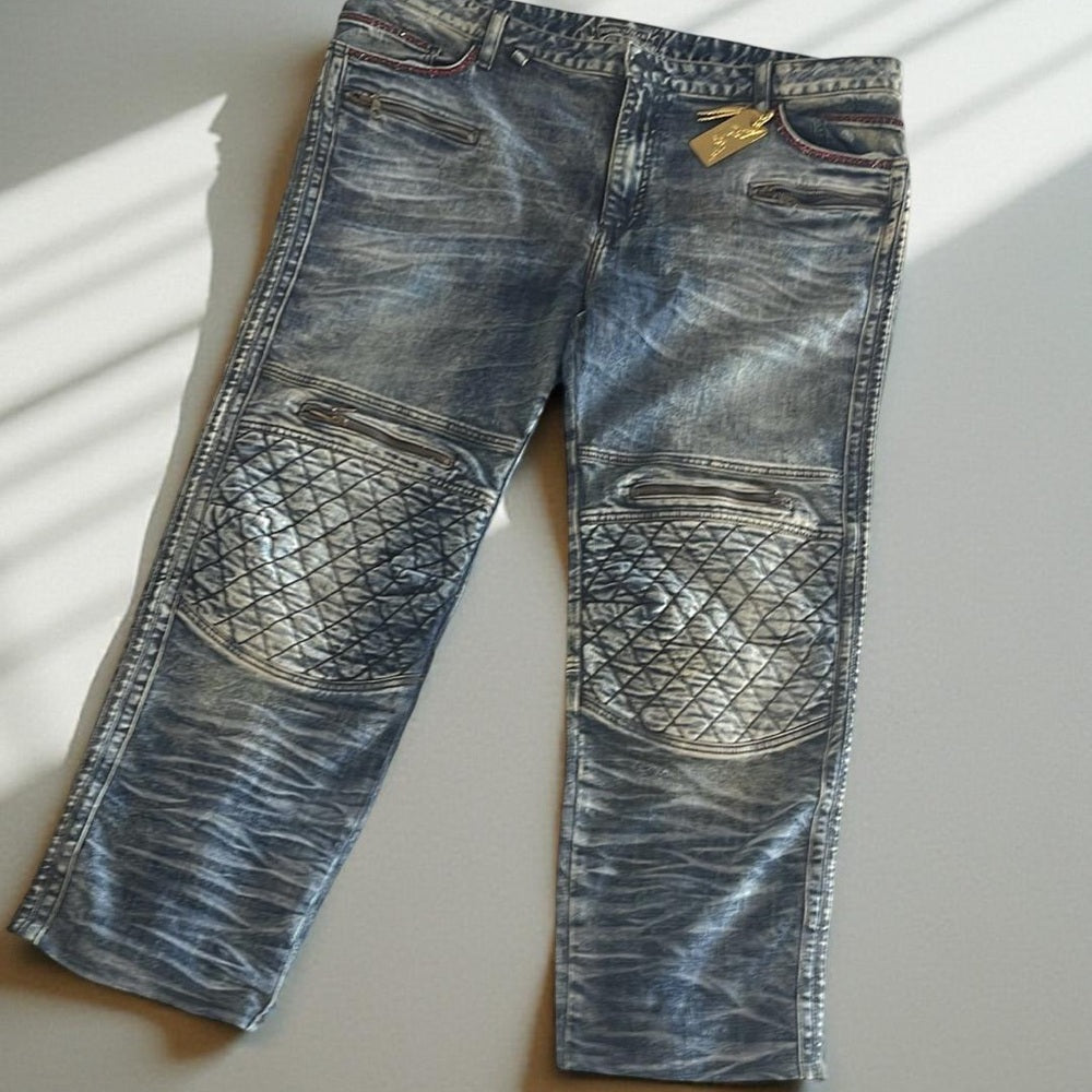Robin's Jean Racer size 44 Blue Quilted Jeans