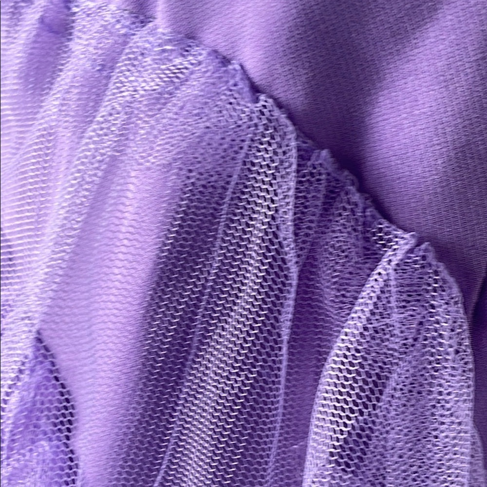 BooHoo Small size Lavender Double-Breasted Blazer with Tulle