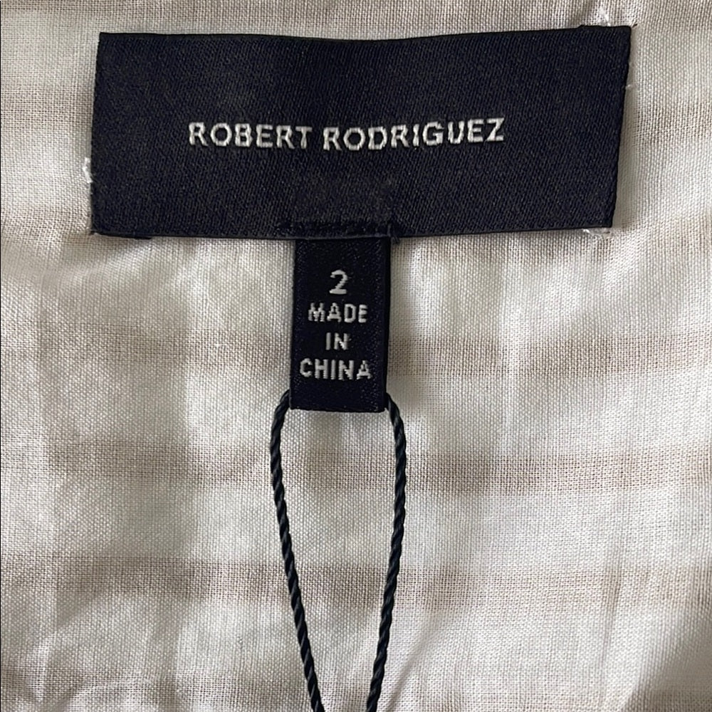 Robert Rodriguez Striped V-Neck Wrap Top NWT Size 2