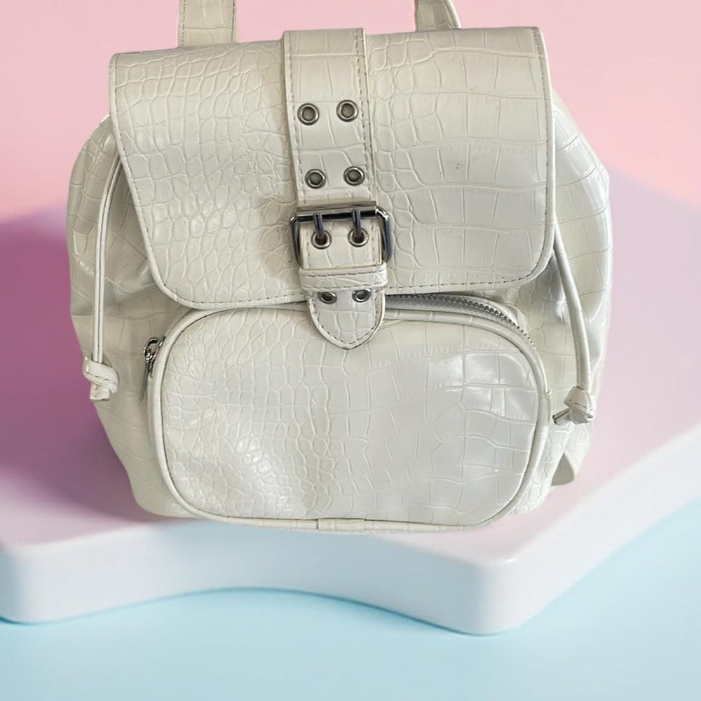 Tiny Elegant White Backpack No Brand!