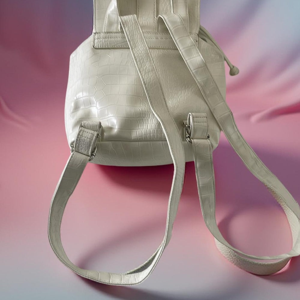 Tiny Elegant White Backpack No Brand!