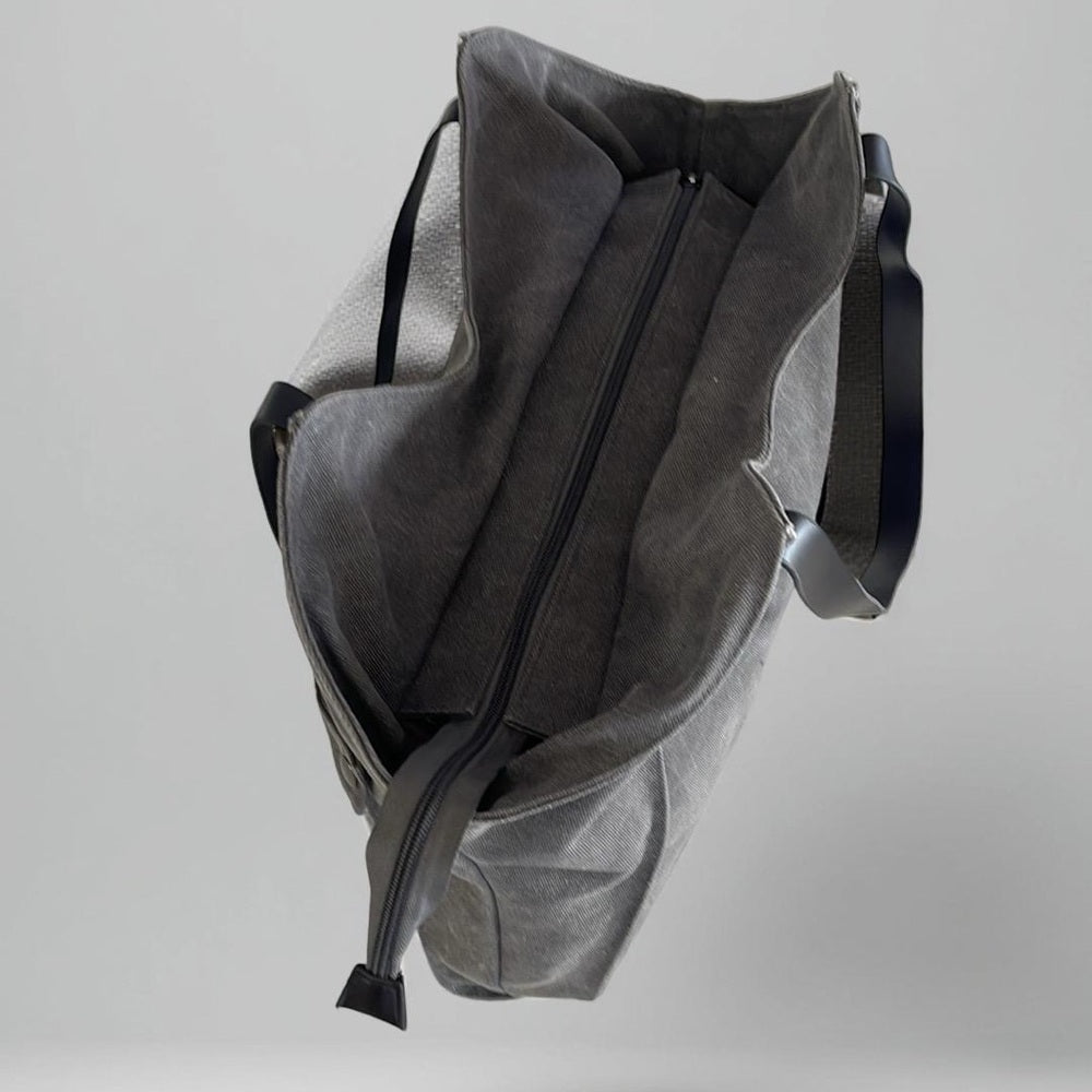 Unbranded Elegant Simple Gray Canvas Tote Bag