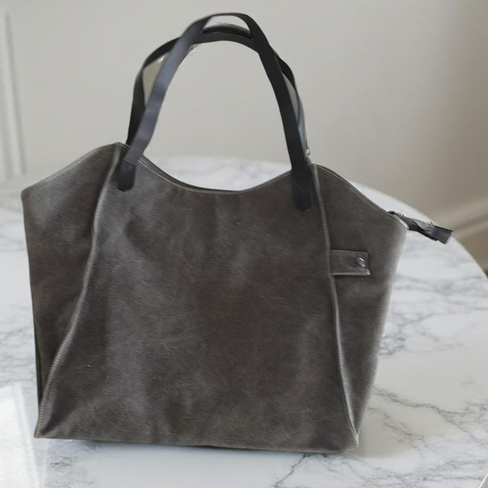 Unbranded Elegant Simple Gray Canvas Tote Bag