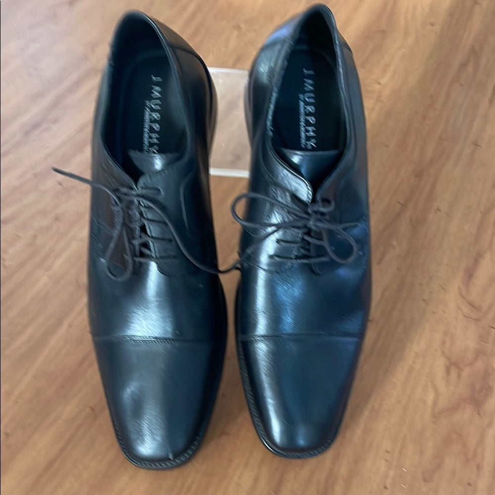 J.Murphy Flynch Cap Toe Men's Black Leather Dress Shoes size 15