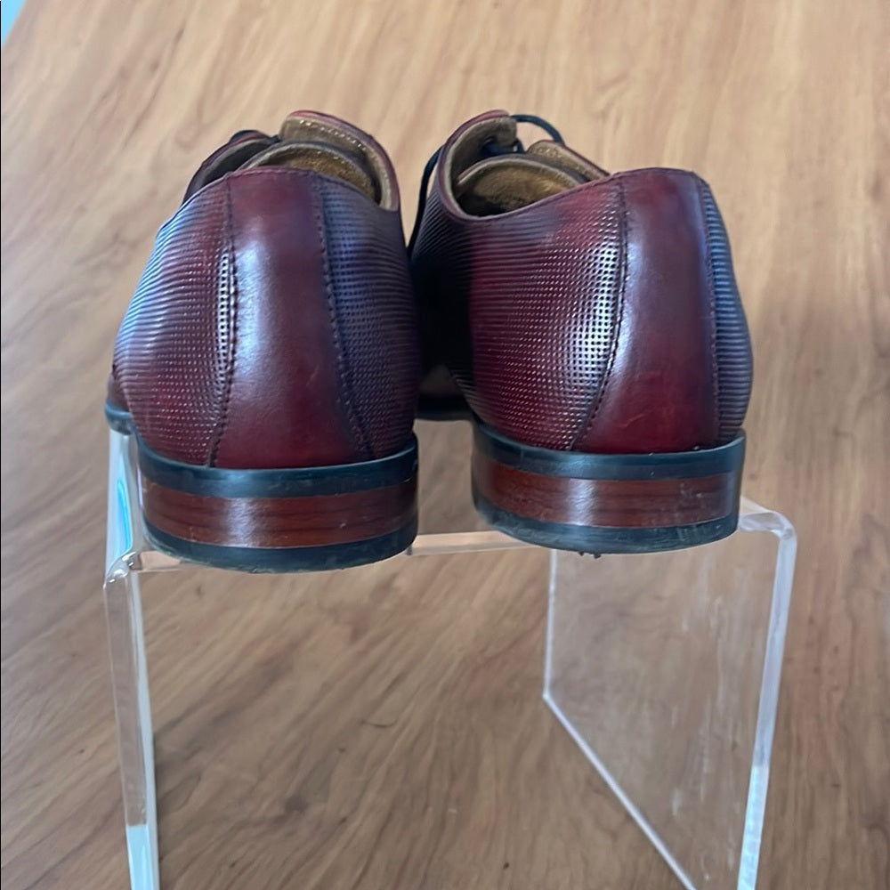 Florsheim Men's Classic Redish Brown Leather Captoe Dress Shoes size 9
