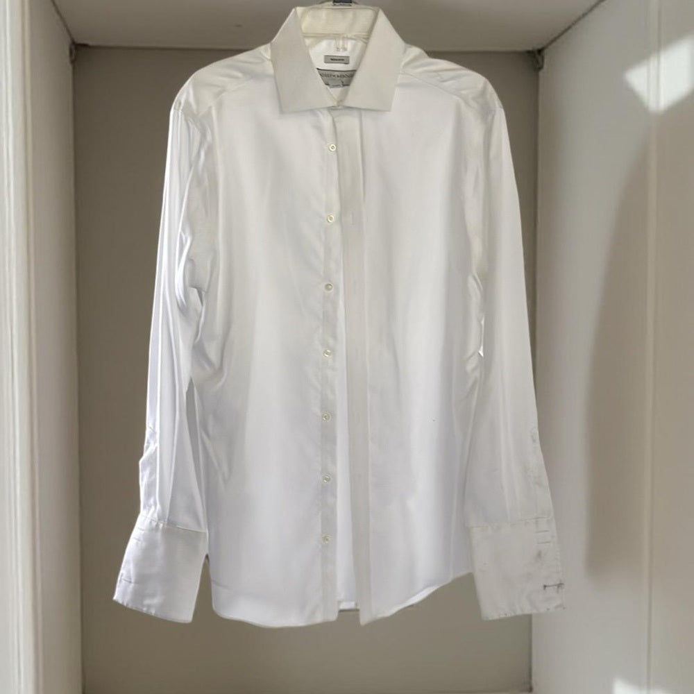 Joseph Abboud Regular Fit size 34/35 16 Mens White Dress Shirt