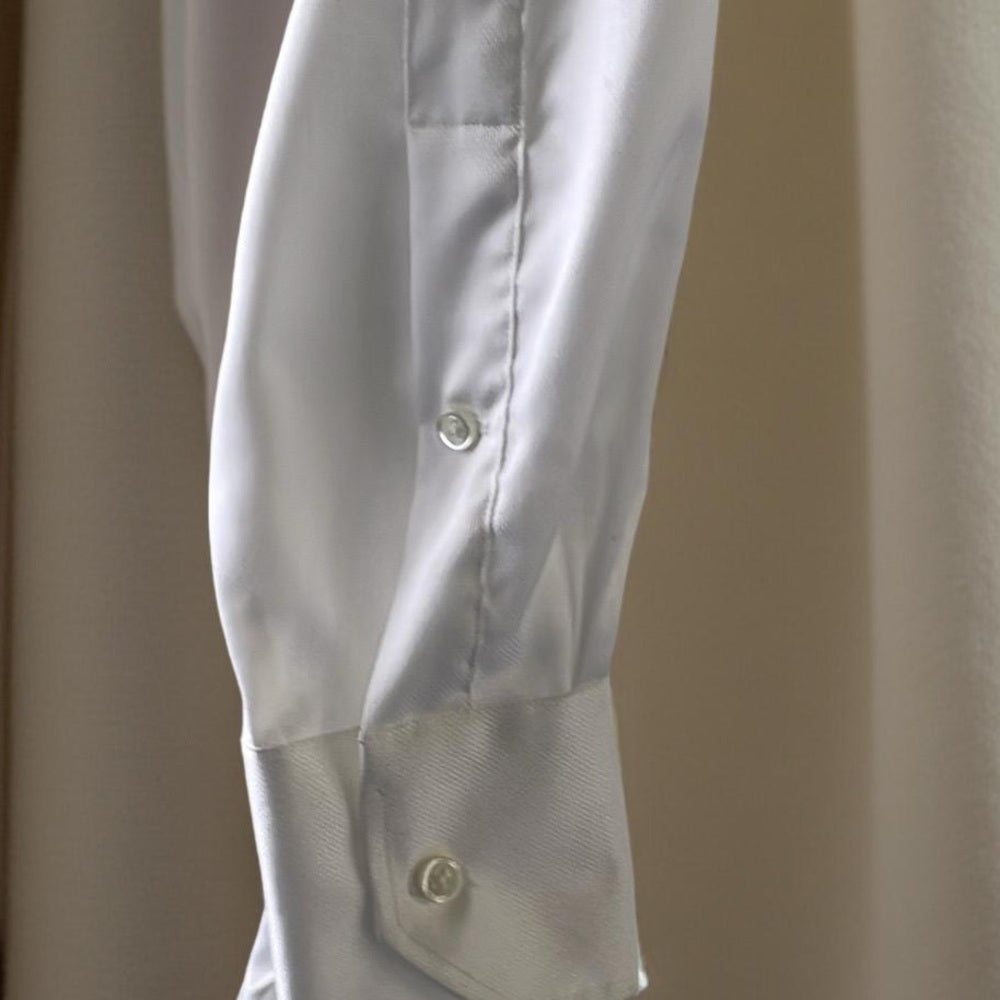 John W Nord. Regular fit 100% Cotton Men's White Dress Shirt size 34/35 15 1/2