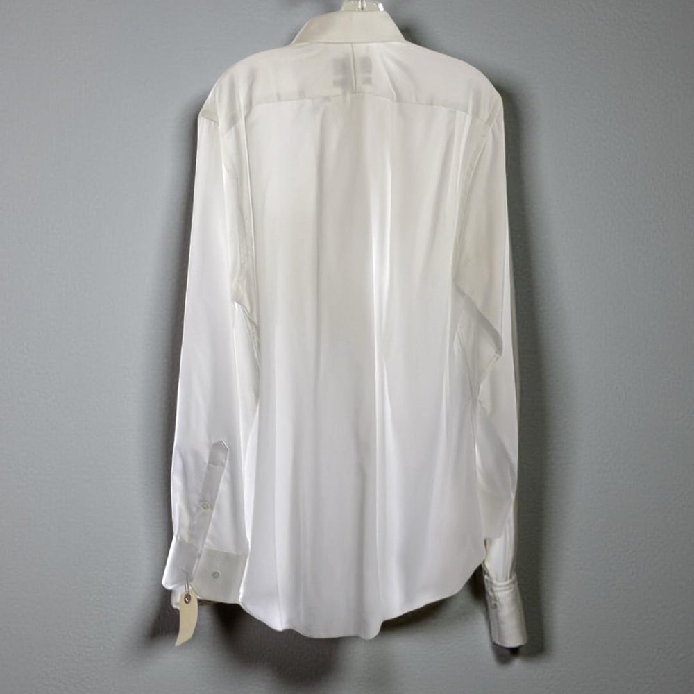 John W Nord. Regular fit 100% Cotton Men's White Dress Shirt size 34/35 15 1/2
