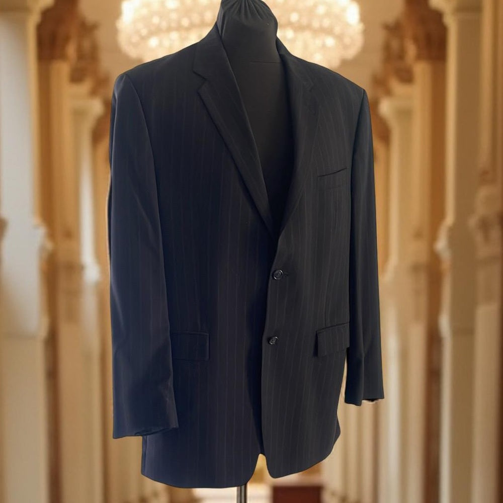Calvin Klein Men's Black Suit 44L 36/36 custom tailored by Michael Ryanman