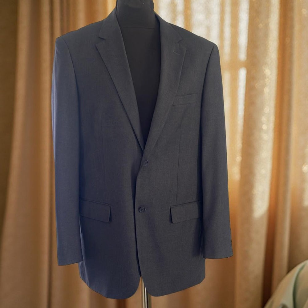 Giorgio Fiorelli Black Suit - Super 150 Italian Made Dark Charcoal 44L 36/32
