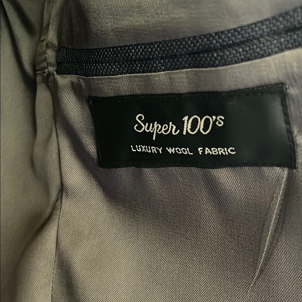 Rare Gian Paulo Super 100 Classic Luxury Men's Navy Suit size 40R 34/33