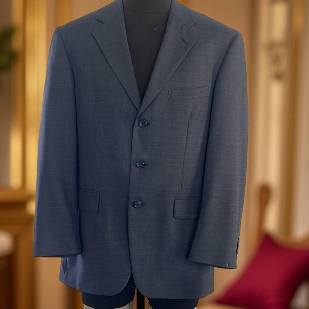 Rare Gian Paulo Super 100 Classic Luxury Men's Navy Suit size 40R 34/33