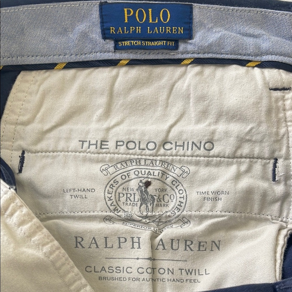 Polo by Ralph Lauren Men's Navy Stretch Straight Fit size 34/34 Pants