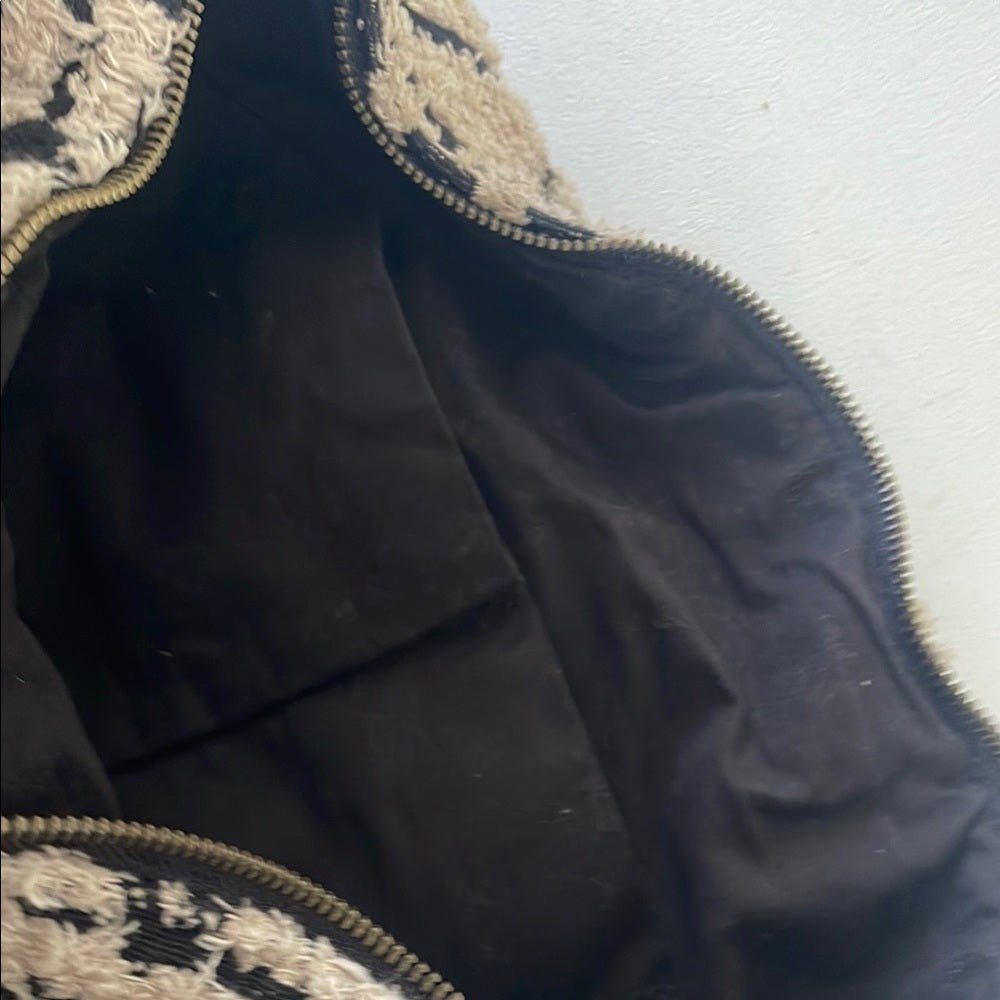Geometric Patterned Fuzzy Furry? Duffel Bag