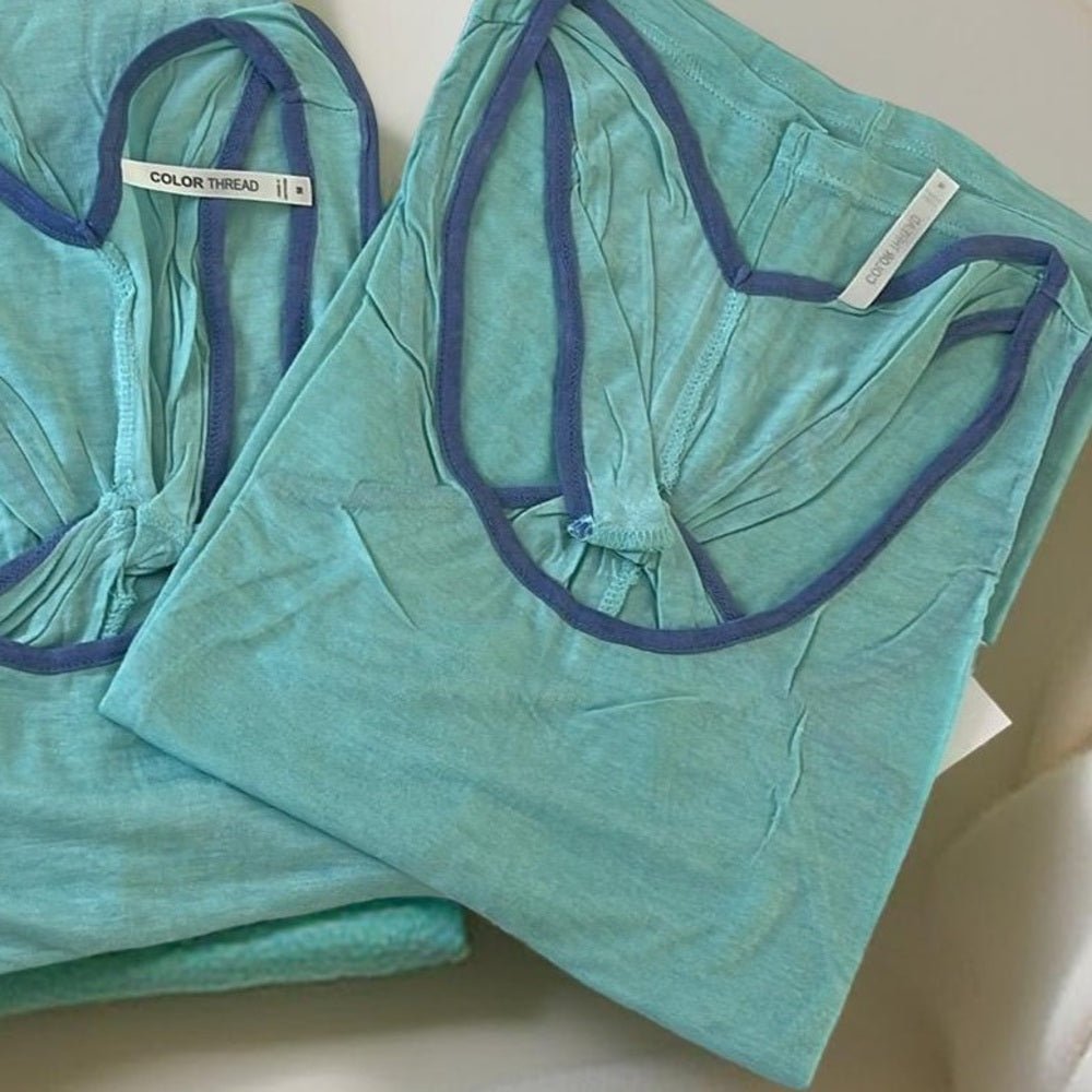 2 Pack - Color Color Threads Women's Aqua Yoga Tank Top size S,M,L - NWT