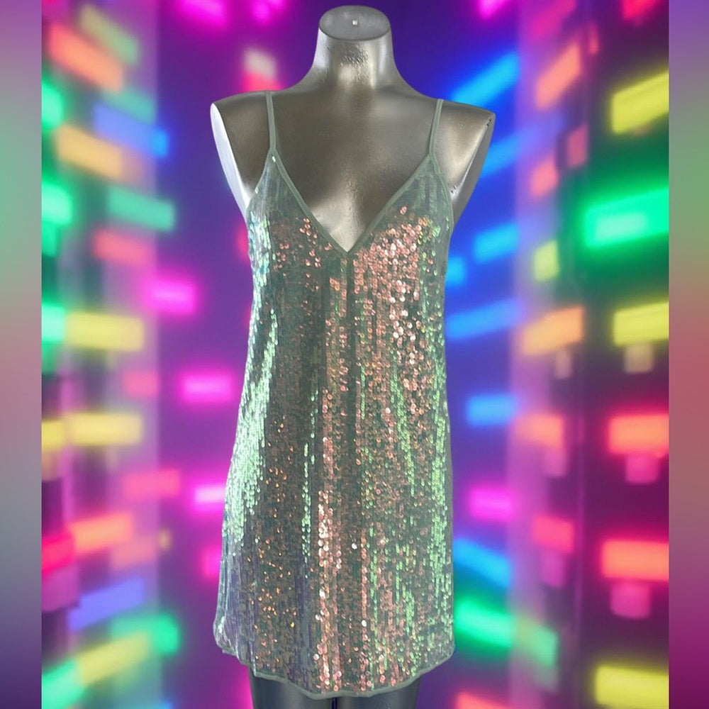 XS Sequin Slip Dress NWT