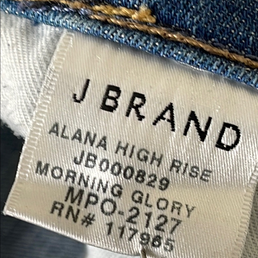 J Brand Alana High rise Women's Blue Jeans with Flower detail - size 29