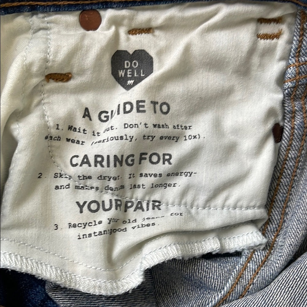 Madewell 10" Women's Skinny Blue Jeans size 23