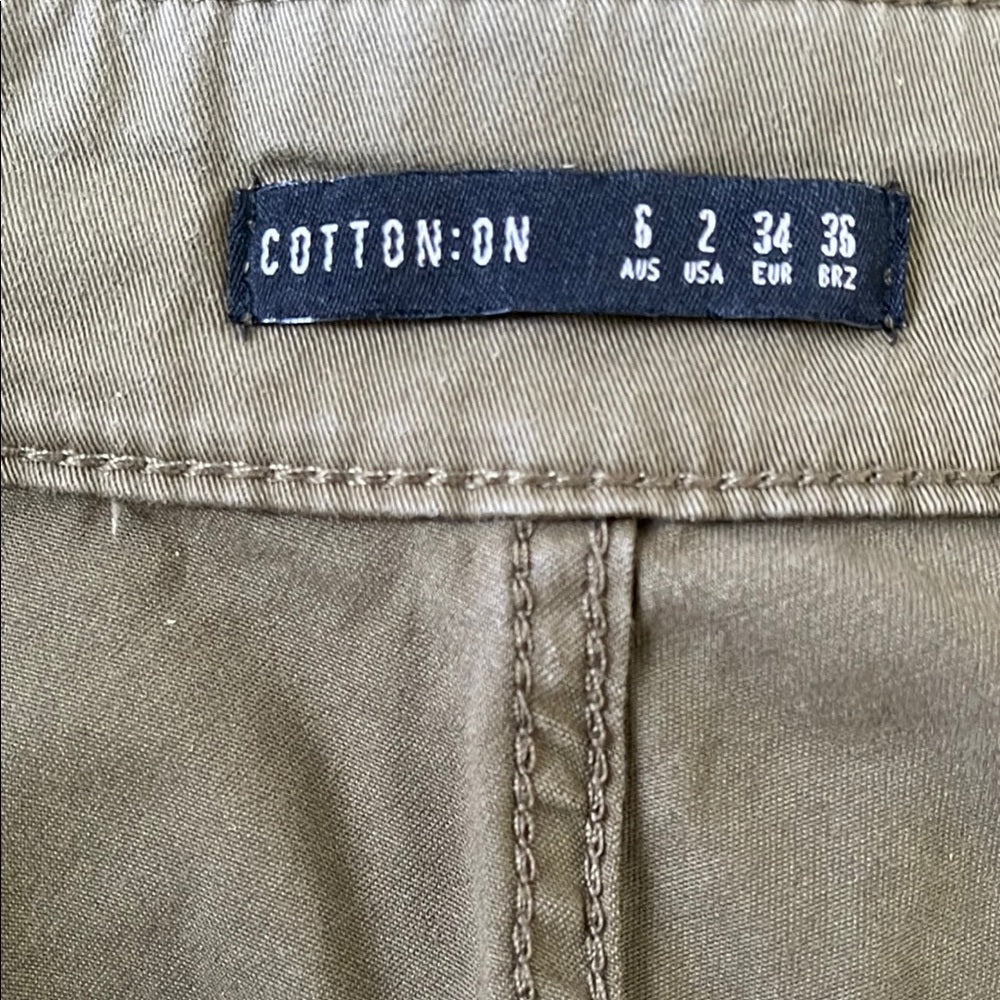 Cotton On - Olive Green Women's Cargo Pants size 2
