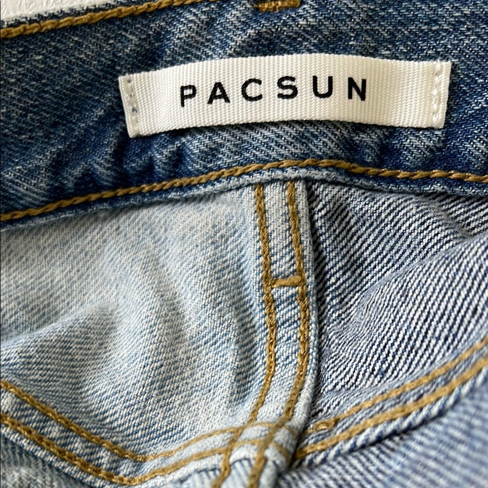 PACSUN New - size 34x32 Patchwork Blue Mens Jeans