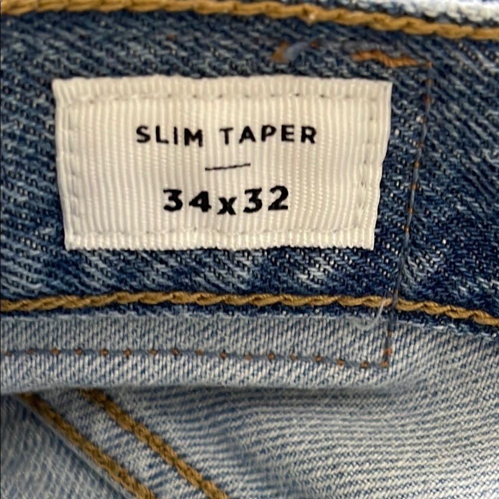 PACSUN New - size 34x32 Patchwork Blue Mens Jeans