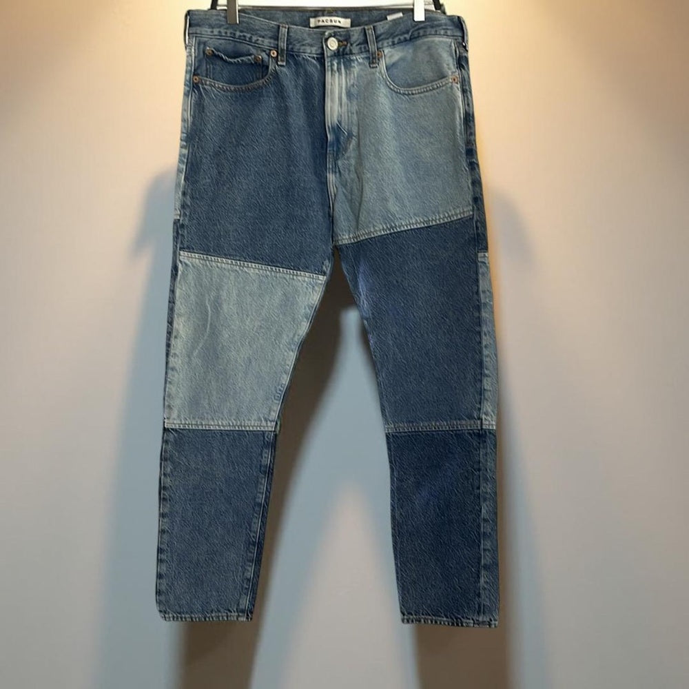 PACSUN New - size 34x32 Patchwork Blue Mens Jeans