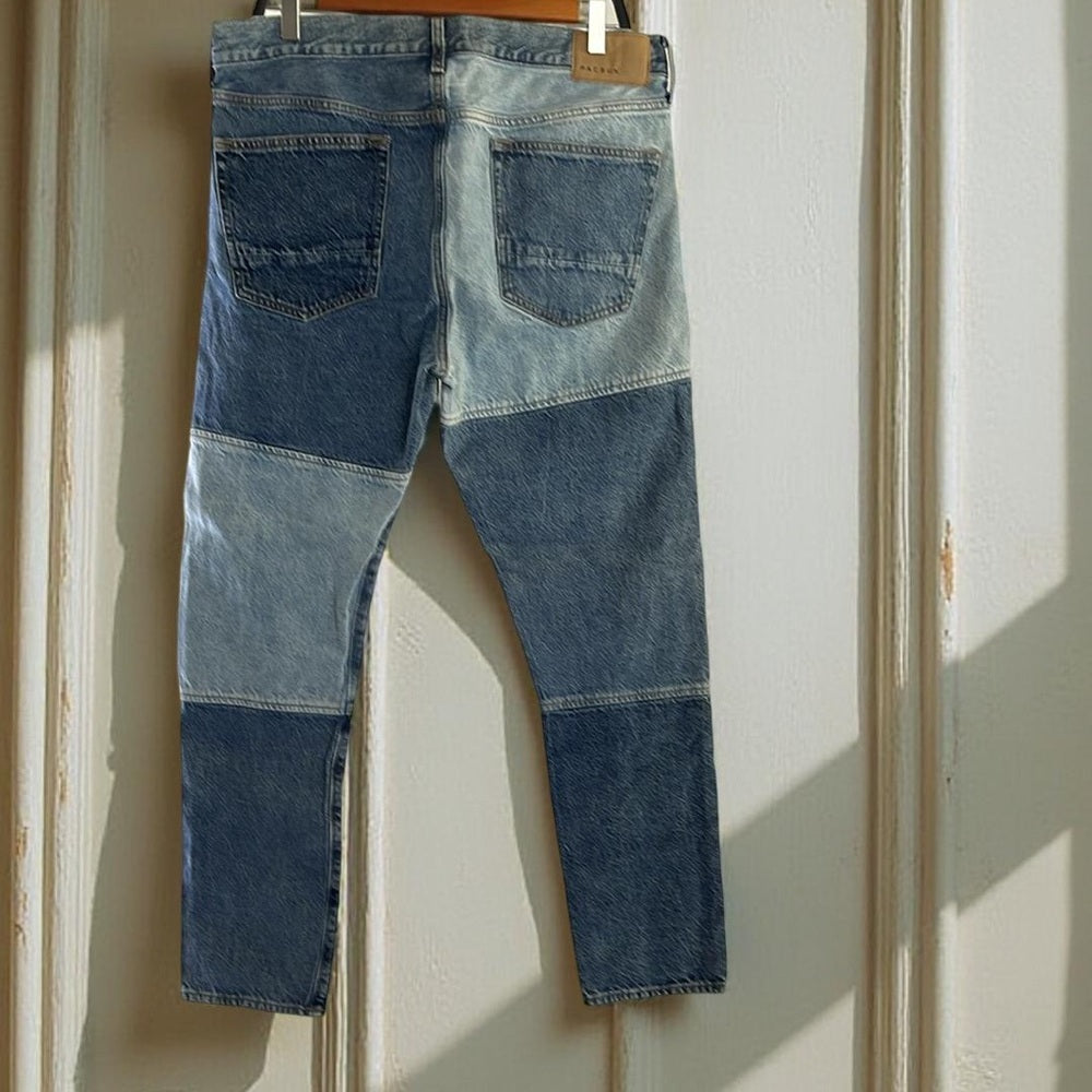 PACSUN New - size 34x32 Patchwork Blue Mens Jeans
