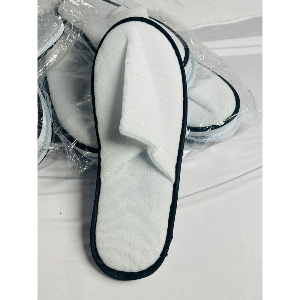 5 Pairs Disposable Slippers Non Slip Closed Toe For Spa, Bathroom, Hotel AirBnb