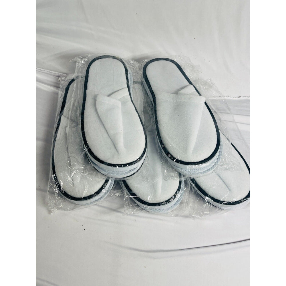 5 Pairs Disposable Slippers Non Slip Closed Toe For Spa, Bathroom, Hotel AirBnb