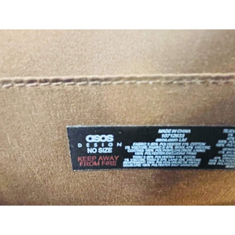 Mens Asos Smart Briefcase Messenger Bag Document Folder - Brown & Navy