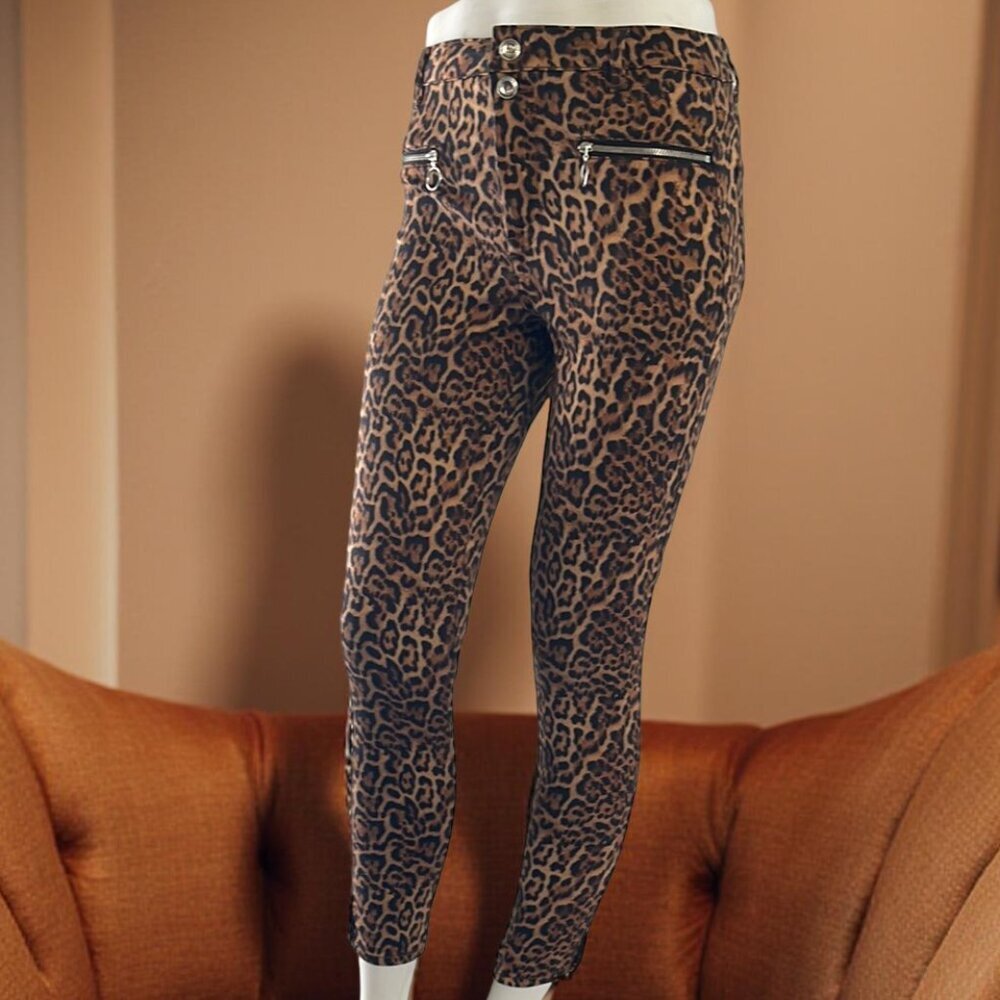 Zara Leopard Print Skinny Jeans