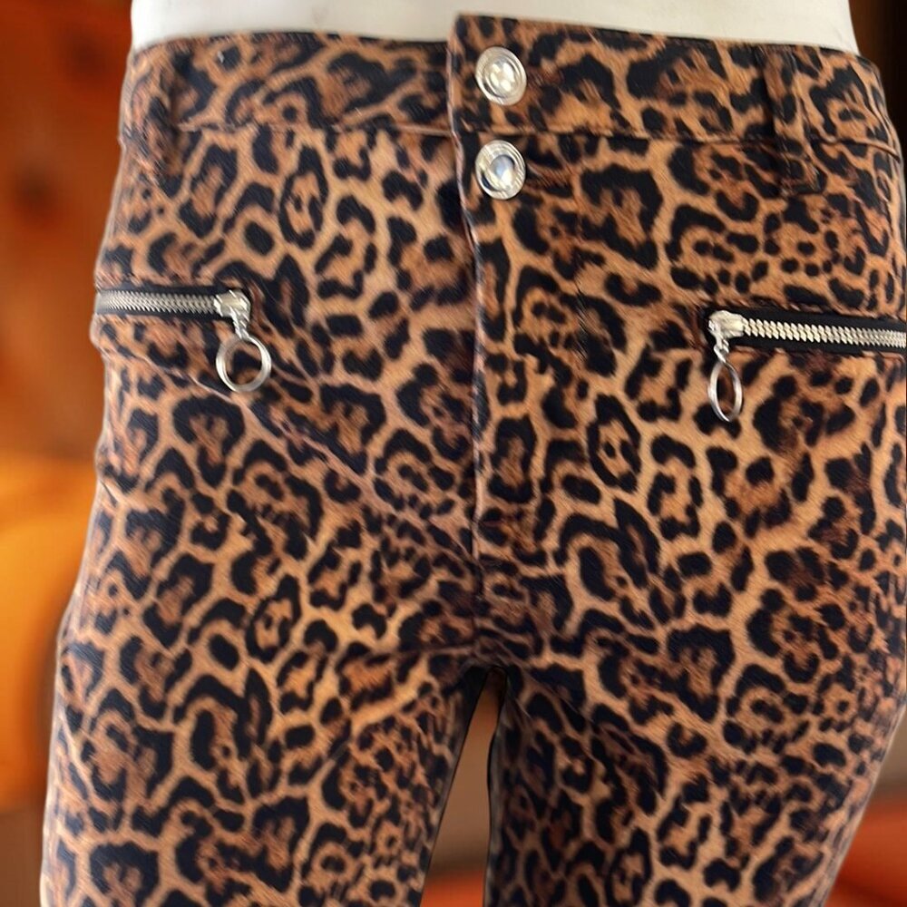 Zara Leopard Print Skinny Jeans
