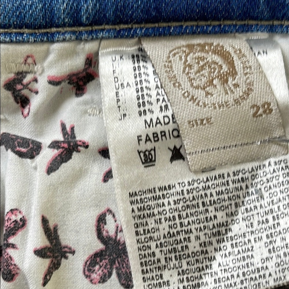 Diesel Zivy Women's Blue Distressed Jeans - size 28 - gently worn!