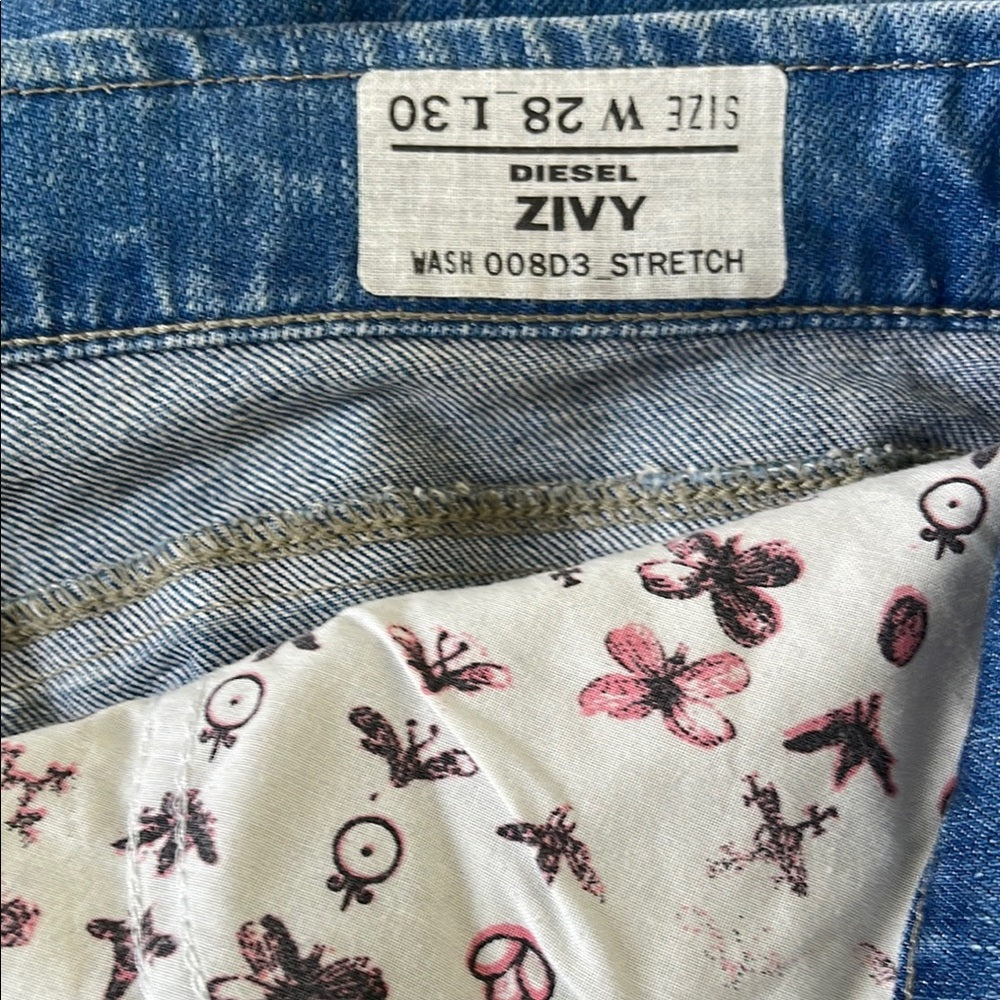 Diesel Zivy Women's Blue Distressed Jeans - size 28 - gently worn!