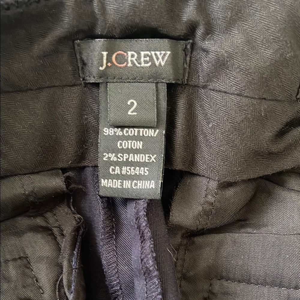 J Crew Women's Black Pants Straight, size 2