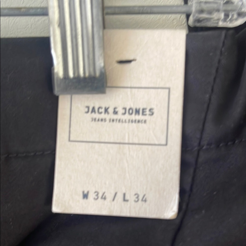 Jack Jones 420 NOOS Men's Black Pants size 34x34 NWT
