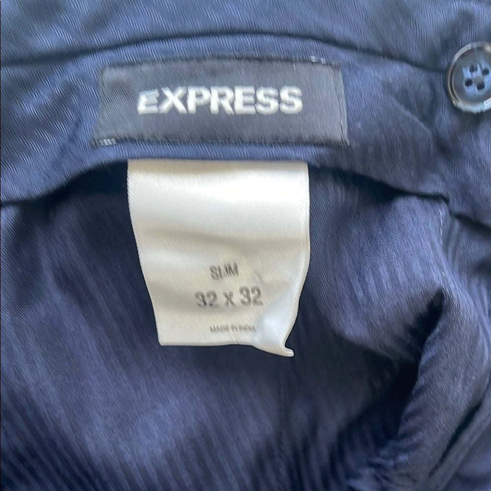 Express Men's Navy Blue Slim Slacks many sizes avail. Mint Cond.